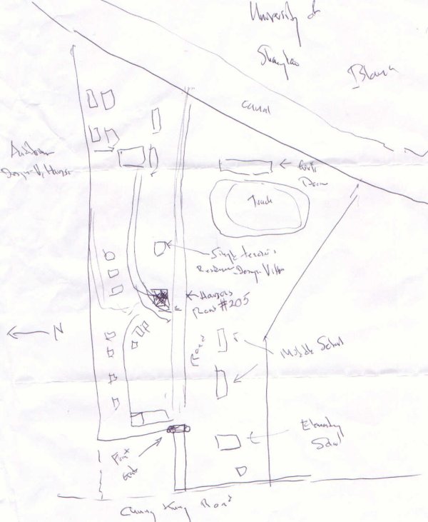 Hand drawn campus map