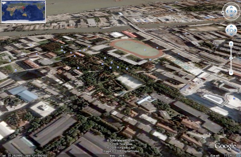 Univ of Shanghai from Google Earth